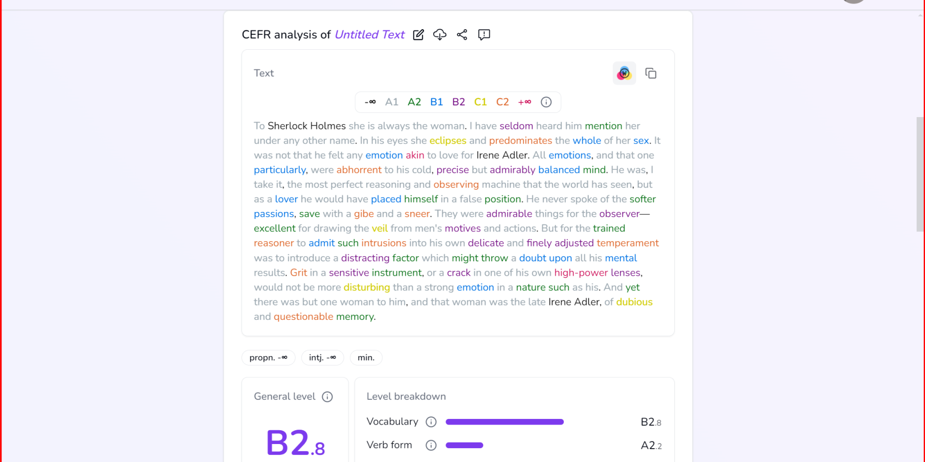 You would get analysis about the material soon with detailed CEFR analysis