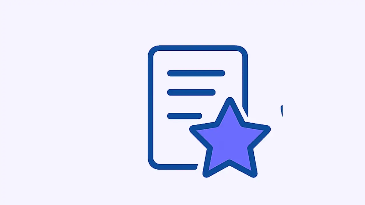 Content creation icon showing a document with a star for varied educational material generation