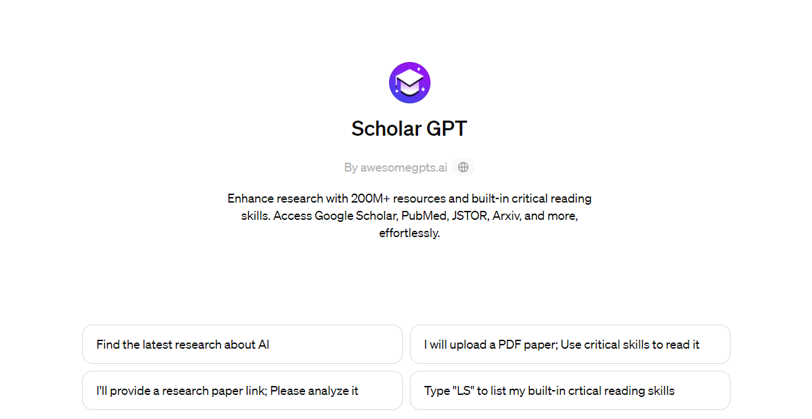 Scholar GPT