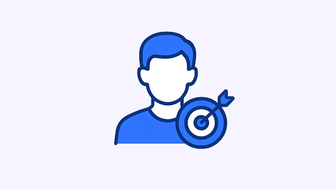 Icon illustrating personalized learning, featuring a person and target symbol to represent customized strategies for faster score improvement.